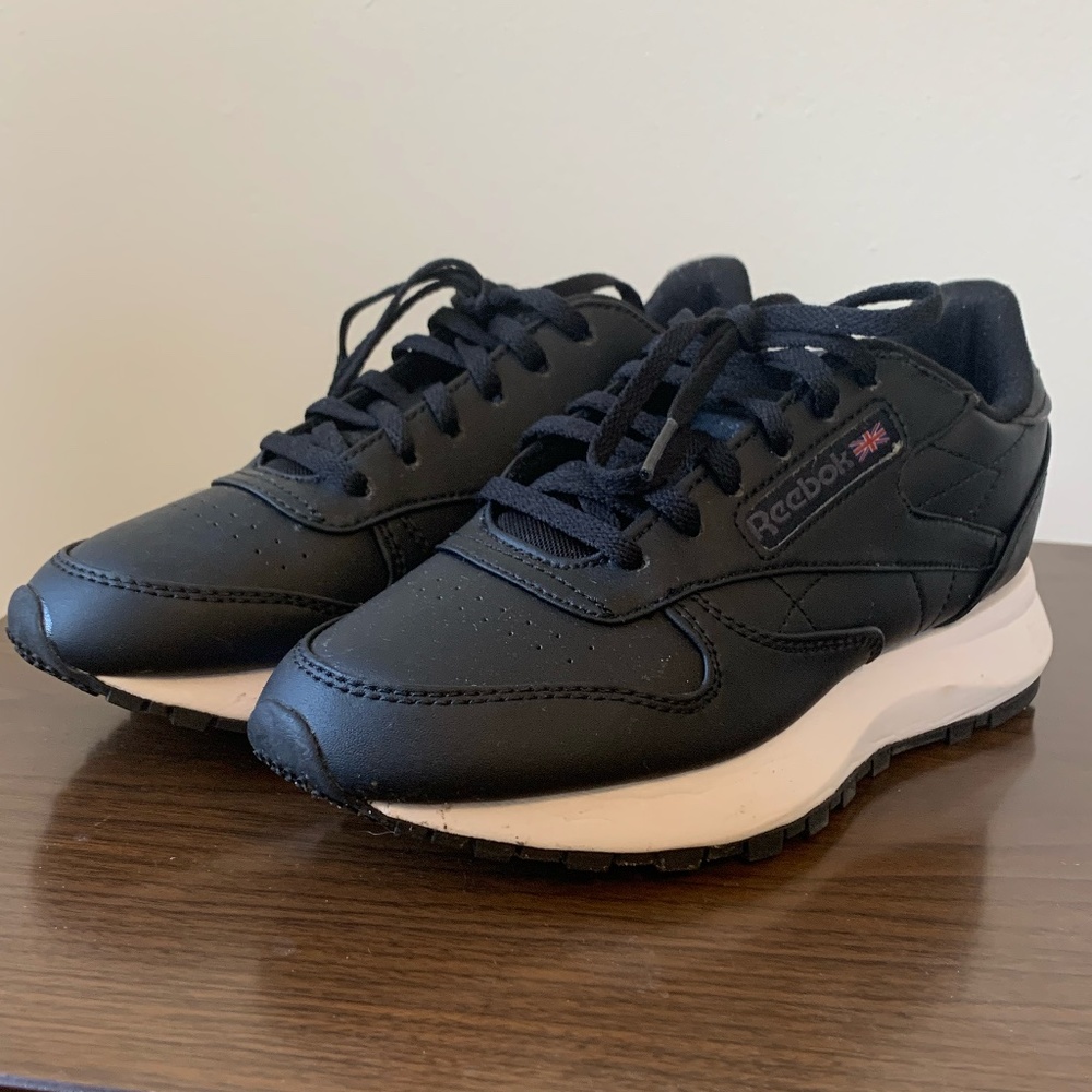 Black Vegan Leather Reebok Classics